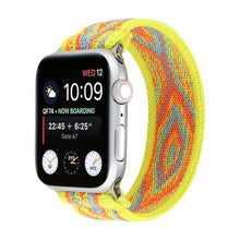Load image into Gallery viewer, Comfortable Elastic Scrunchie Strap Band For Watch Women Bracelet Compatible With Watch Band 41mm 40mm 38mm Women Girls Adjustable Elastic Nylon Strap Solo Loop Replacement Lightweight Wristband For Watches
