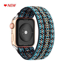 Load image into Gallery viewer, Comfortable Elastic Scrunchie Strap Band For Watch Women Bracelet Compatible With Watch Band 41mm 40mm 38mm Women Girls Adjustable Elastic Nylon Strap Solo Loop Replacement Lightweight Wristband For Watches
