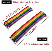 Load image into Gallery viewer, Comfortable Elastic Scrunchie Strap Band For Watch Women Bracelet Compatible With Watch Band 41mm 40mm 38mm Women Girls Adjustable Elastic Nylon Strap Solo Loop Replacement Lightweight Wristband For Watches
