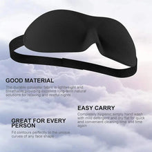 Load image into Gallery viewer, Comfortable Sleep Mask Natural Sleeping Adjustable Eye Mask Lightweight Cover Eye Patch Unisex Blindfold Travel Mask
