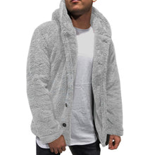 Load image into Gallery viewer, Comfortable Winter Unisex Jacket Fluffy Thick Warm Jacket Long Sleeve Hooded Coat Soft Coat Jacket Warm Casual Button Jacket Elegant Modern Autumn Plush Buttons Closure Thick Men Coat For Outdoor
