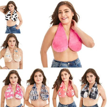 Load image into Gallery viewer, Comfortable Women Towel Bra Chest Hanging Neck Wrapped Big Bra Breastfeeding Lightweight Ladies Towel Bra

