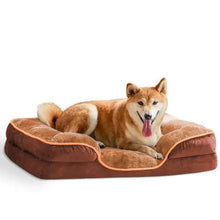 Load image into Gallery viewer, ComfyPet Orthopedic Memory Foam Bed - Medium Brown
