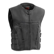Load image into Gallery viewer, Commando Men's Leather Swat Style Motorcycle Vest
