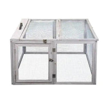 Load image into Gallery viewer, Compact Grey Rabbit Hutch with Folding Runway
