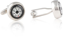 Load image into Gallery viewer, Compass Cufflinks in White
