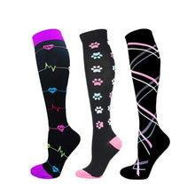 Load image into Gallery viewer, Compression Socks Athletic Best Graduated Breathable Nursing Socks Fit Running Outdoor Sports Socks Hiking Socks For Athlete Men And Women
