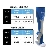 Load image into Gallery viewer, Compression Socks Nylon Medical Nursing Stockings Specializes Outdoor Cycling Sport Socks Men,20-30mmhg Run Nurse Socks for Edema Diabetic Varicose Veins Fast-drying Breathable Adult Sports Socks
