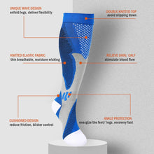 Load image into Gallery viewer, Compression Socks Nylon Medical Nursing Stockings Specializes Outdoor Cycling Sport Socks Men,20-30mmhg Run Nurse Socks for Edema Diabetic Varicose Veins Fast-drying Breathable Adult Sports Socks
