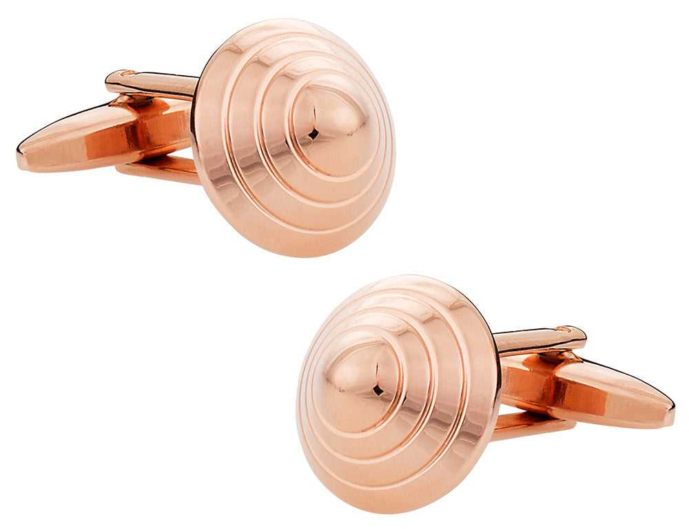 Conical Cufflinks in Rose Gold