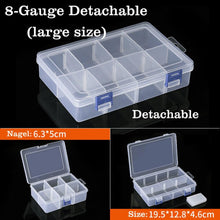 Load image into Gallery viewer, Container Plastic Box Practical Adjustable Compartment Jewelry Earring Bead Screw Holder Case Display Case storage Box Plastic Jewelry Box for Earrings Rings Necklaces Storage Box
