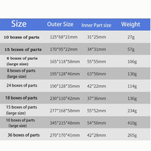 Load image into Gallery viewer, Container Plastic Box Practical Adjustable Compartment Jewelry Earring Bead Screw Holder Case Display Case storage Box Plastic Jewelry Box for Earrings Rings Necklaces Storage Box
