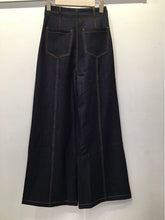 Load image into Gallery viewer, Contrast stitch wide leg casual pants
