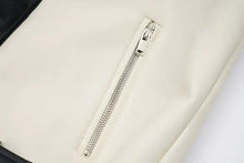 Load image into Gallery viewer, Contrast Vegan Leather Jacket
