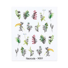 Load image into Gallery viewer, Cool Geometrics Pattern Water Decals Stickers Flower Leaves Slider For Nails Spring Summer Nail Art Decoration Tattoos Women Nail Art Stickers Water Transfer Decals Design Nail Art Supplies Manicure Acrylic Nail Foil Stencils Decorations
