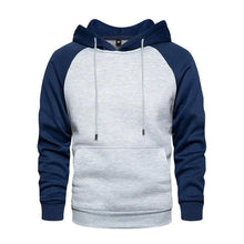 Load image into Gallery viewer, Cool Men's Patchwork Hooded Sweatshirt Hoodies Sport Clothing Casual Loose Fleece Warm Streetwear Modern Male Fashion Autumn Winter Outwear  Long Sleeve Pleated Comfy Round Neck Mens Sweatshirts Workout Sport Casual Hoodie

