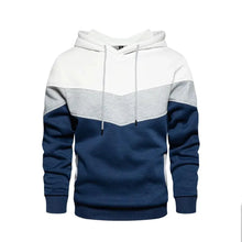 Load image into Gallery viewer, Cool Men's Patchwork Hooded Sweatshirt Hoodies Sport Clothing Casual Loose Fleece Warm Streetwear Modern Male Fashion Autumn Winter Outwear  Long Sleeve Pleated Comfy Round Neck Mens Sweatshirts Workout Sport Casual Hoodie
