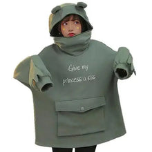 Load image into Gallery viewer, Cool Women Hoodie Perfect Sleeping Frog Pullover Winter Sense Hooded Modern Casual Sweatshirts Cute Funny Style Comfortable Frog Pullover Hoodie For Women
