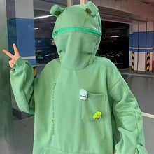 Load image into Gallery viewer, Cool Women Hoodie Perfect Sleeping Frog Pullover Winter Sense Hooded Modern Casual Sweatshirts Cute Funny Style Comfortable Frog Pullover Hoodie For Women
