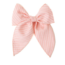Load image into Gallery viewer, Coral Stripe Darling Hair Bow
