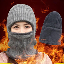 Load image into Gallery viewer, Coral Fleece Winter hat Beanies Hat Scarf Warm Breathable Wool Knitted Hat For women Double Layers Protection Cap Mask Scarf Hat Set Outdoor Sport Warm Beanies Hat For Men Knitted Hats Bandana Hiking Camping Kid Neck Warmer Cap
