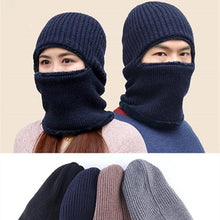 Load image into Gallery viewer, Coral Fleece Winter hat Beanies Hat Scarf Warm Breathable Wool Knitted Hat For women Double Layers Protection Cap Mask Scarf Hat Set Outdoor Sport Warm Beanies Hat For Men Knitted Hats Bandana Hiking Camping Kid Neck Warmer Cap
