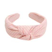 Load image into Gallery viewer, Coral Stripe Knotted Headband
