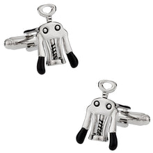 Load image into Gallery viewer, Corkscrew Wine Cufflinks
