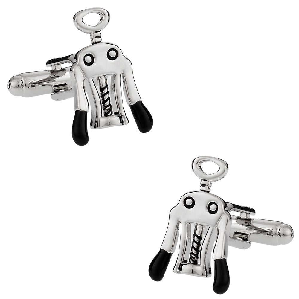 Corkscrew Wine Cufflinks
