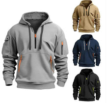 Load image into Gallery viewer, Cotton Dropped Shoulder Hooded Sweatshirt
