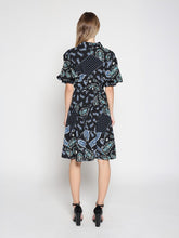 Load image into Gallery viewer, Cotton Printed Puffed Sleeve Belt Dress
