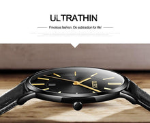 Load image into Gallery viewer, Couple Watches Popular Casual Quartz Women Men Watch Clock Boys Girls Ultra Thin Leather Wristwatch Minimalist Analog Quartz Ultra Thin Watches Leather Strap Fashion Casual Date Watch Waterproof Wrist Watch
