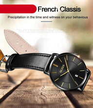 Load image into Gallery viewer, Couple Watches Popular Casual Quartz Women Men Watch Clock Boys Girls Ultra Thin Leather Wristwatch Minimalist Analog Quartz Ultra Thin Watches Leather Strap Fashion Casual Date Watch Waterproof Wrist Watch
