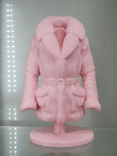Load image into Gallery viewer, Cozy Pink Coat Makeup Brush Holder - Chic Vanity Organizer
