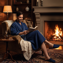 Load image into Gallery viewer, Premium Waffle Piping Robe for Men
