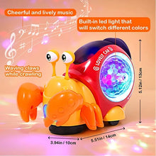 Load image into Gallery viewer, Crawling Snail &amp; Crab Baby Toys | With Lights &amp; Music - # BAGE81110024
