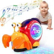 Load image into Gallery viewer, Crawling Snail &amp; Crab Baby Toys | With Lights &amp; Music - # BAGE81110024
