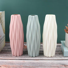 Load image into Gallery viewer, Creative Flower Vase White Imitation Ceramic Flower Pot Home Decor Plastic Vase Centerpieces and Events Ornamnet Decoration For Wedding Home Office Party Hotel Yard  Restaurant Patio Festive Furnishing
