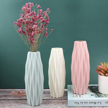 Load image into Gallery viewer, Creative Flower Vase White Imitation Ceramic Flower Pot Home Decor Plastic Vase Centerpieces and Events Ornamnet Decoration For Wedding Home Office Party Hotel Yard  Restaurant Patio Festive Furnishing

