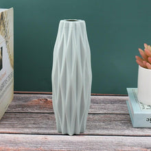 Load image into Gallery viewer, Creative Flower Vase White Imitation Ceramic Flower Pot Home Decor Plastic Vase Centerpieces and Events Ornamnet Decoration For Wedding Home Office Party Hotel Yard  Restaurant Patio Festive Furnishing
