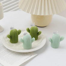 Load image into Gallery viewer, Creative Handmade Cactus Candle Pack Cactus Candles Handmade Delicate Succulent Cactus Candles Flameless Tea Lights Candle Aromatherapy For Decor Birth Photo Props Aromatherapy Candle Ornaments Soy Wax Aromatherapy Small Candles Scented Relaxing Candles
