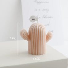 Load image into Gallery viewer, Creative Handmade Cactus Candle Pack Cactus Candles Handmade Delicate Succulent Cactus Candles Flameless Tea Lights Candle Aromatherapy For Decor Birth Photo Props Aromatherapy Candle Ornaments Soy Wax Aromatherapy Small Candles Scented Relaxing Candles
