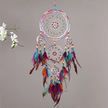Load image into Gallery viewer, Creative Handmade Five-ring Dream Catcher Pendant Living Room Bedroom Decor Beautiful Hanging Ornament Elegant Wall Art Decoration For Windows Balcony Bedroom &amp; Wedding Party Gift For Girls  Kids

