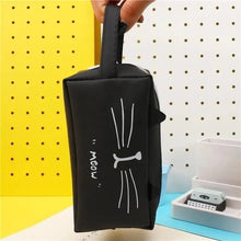 Load image into Gallery viewer, Creative Leather Black Large Capacity  Pencil Pouch For Students Unique Colors Stationery Office Pencil Cases
