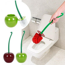 Load image into Gallery viewer, Creative Lovely Cherry Shape Lavatory Brush Toilet Brush And Holder Set Cleaning Bathroom Toilet Accessories Cherry Shape Toilet Brush Standing Toilet Brush Set  Compact Household Bathroom Cherry Toilet Brush

