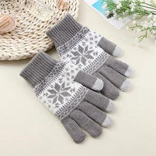 Load image into Gallery viewer, Creative New  Fashion Snow Printing Gloves Mobile Phone Touch Screen Knitted Gloves Winter Thick And Warm Gloves For Men And Women Touchscreen Gloves Stretch Knitted Mechanic Winter Warm Gloves
