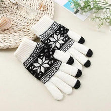 Load image into Gallery viewer, Creative New  Fashion Snow Printing Gloves Mobile Phone Touch Screen Knitted Gloves Winter Thick And Warm Gloves For Men And Women Touchscreen Gloves Stretch Knitted Mechanic Winter Warm Gloves
