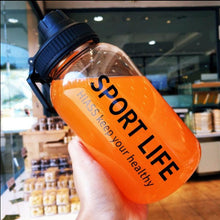 Load image into Gallery viewer, Creative Water Bottle Glass Drink Bottles For Camping Hiking Climbing Sport Bottle Portable Bottle Drinkware Eco-friendly Wide Mouth Glass Drinking Water Bottle Reusable Sport Water Bottles for Gym Hiking
