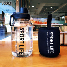 Load image into Gallery viewer, Creative Water Bottle Glass Drink Bottles For Camping Hiking Climbing Sport Bottle Portable Bottle Drinkware Eco-friendly Wide Mouth Glass Drinking Water Bottle Reusable Sport Water Bottles for Gym Hiking
