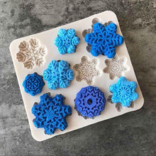 Load image into Gallery viewer, Creatures Conch Shell Fondant Cake Candy Cake Decoration Tools Forms Silicone Baking Cake Molds Shape Cake Mold 3D Snowflake Fondant Mold Christmas Snowflake Silicone Cake Candy Mold for Cake Cupcake Polymer Clay Crafting Project
